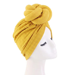 New Women Large 3D Flower Turban Hat Soft HeadScarf Beanie Wedding Party Headwear Turbante Mujer Bandanas Headcover Chemo Cap - SHOWLU FASHION STORE
