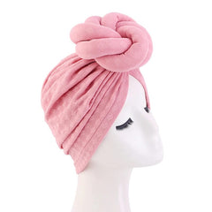 New Women Large 3D Flower Turban Hat Soft HeadScarf Beanie Wedding Party Headwear Turbante Mujer Bandanas Headcover Chemo Cap - SHOWLU FASHION STORE