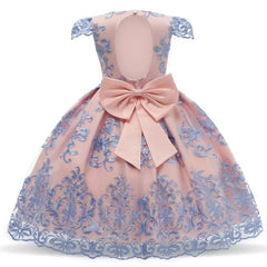 New Year Costume Big Bow Kids Girl Wedding Kids Dresses For Girls Princess Party Pageant Formal Dress Prom Girls Christmas Dress - SHOWLU FASHION STORE