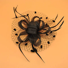 Ornament Vintage Feather Veil Royal Blue Billycock - SHOWLU FASHION STORE