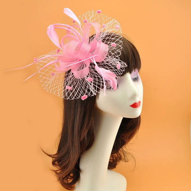 Ornament Vintage Feather Veil Royal Blue Billycock - SHOWLU FASHION STORE