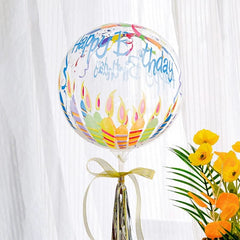 Panparty Birthday Bounce Ball Printed Ball Font Cartoon Transparent Ball Party Balloon Birthday Party Hundred Days Young Adult Heart - SHOWLU FASHION STORE