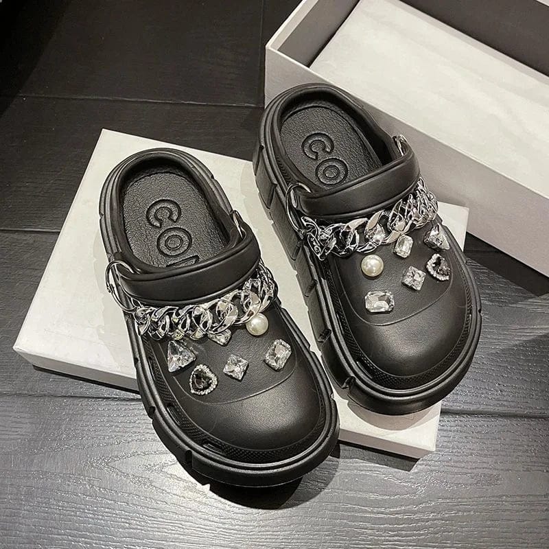 Platform Slippers Summer Women's Sandals 6cm Wedges Ladies Outdoor Clogs Thick Street Beach Slides Girls Flip Flops Garden Shoes - SHOWLU FASHION STORE