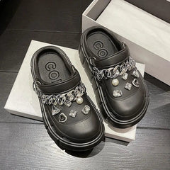 Platform Slippers Summer Women's Sandals 6cm Wedges Ladies Outdoor Clogs Thick Street Beach Slides Girls Flip Flops Garden Shoes - SHOWLU FASHION STORE