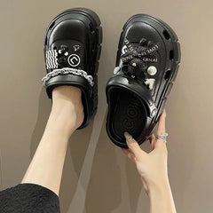 Platform Slippers Summer Women's Sandals 6cm Wedges Ladies Outdoor Clogs Thick Street Beach Slides Girls Flip Flops Garden Shoes - SHOWLU FASHION STORE