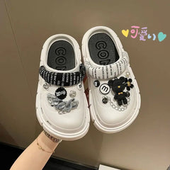 Platform Slippers Summer Women's Sandals 6cm Wedges Ladies Outdoor Clogs Thick Street Beach Slides Girls Flip Flops Garden Shoes - SHOWLU FASHION STORE