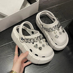 Platform Slippers Summer Women's Sandals 6cm Wedges Ladies Outdoor Clogs Thick Street Beach Slides Girls Flip Flops Garden Shoes - SHOWLU FASHION STORE