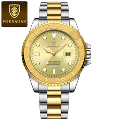 POEDAGAR Top Luxury Man Watch Waterproof Luminous Date Men Watch Stainless Steel Male Clock Sport Fashion Men's Quartz Watches - SHOWLU FASHION STORE