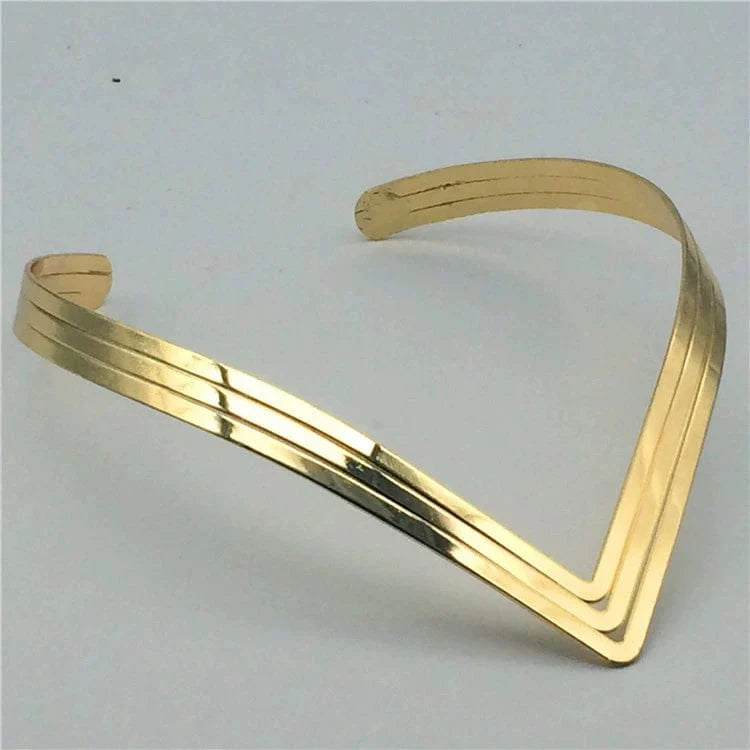 Punk Street Shot Metal Clavicle Chain Necklace Collar - SHOWLU FASHION STORE