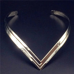 Punk Street Shot Metal Clavicle Chain Necklace Collar - SHOWLU FASHION STORE