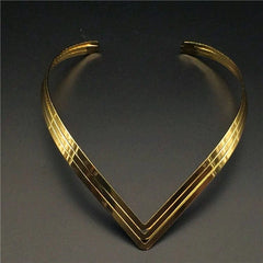 Punk Street Shot Metal Clavicle Chain Necklace Collar - SHOWLU FASHION STORE