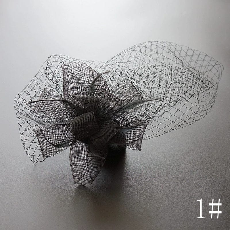 Republic of China Cheongsam Retro Black Billycock Catwalk Veil - SHOWLU FASHION STORE