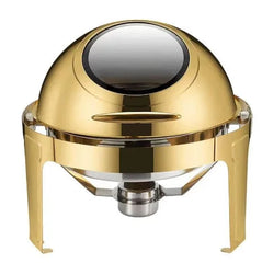 Restaurant Supplies Chafing Dish Food Warmer 9.0L Silver and Gold Stainless Steel Catering Buffet Rectangular Chafing Dish - SHOWLU FASHION STORE