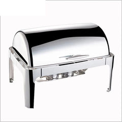 Restaurant Supplies Chafing Dish Food Warmer 9.0L Silver and Gold Stainless Steel Catering Buffet Rectangular Chafing Dish - SHOWLU FASHION STORE