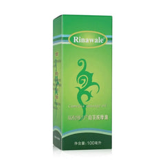 A rectangular box of Rinawale Camellia massage oil in 100ml packaging.