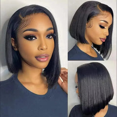 Short Bob Wig Lace Front Human Hair Wigs 4X4 Glueless Straight Closure Wigs 5X5 Hd Lace Frontal Wig Hd Lace Wig Human Hair Wig - SHOWLU FASHION STORE