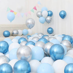 Six One Dark Blue and Light Blue Blue White Macaron Blue Balloon Birthday Graduation Kindergarten Scene Layout Decoration - SHOWLU FASHION STORE