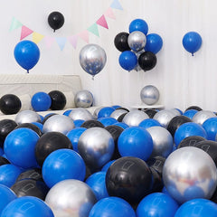 Six One Dark Blue and Light Blue Blue White Macaron Blue Balloon Birthday Graduation Kindergarten Scene Layout Decoration - SHOWLU FASHION STORE