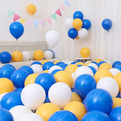 Six One Dark Blue and Light Blue Blue White Macaron Blue Balloon Birthday Graduation Kindergarten Scene Layout Decoration - SHOWLU FASHION STORE