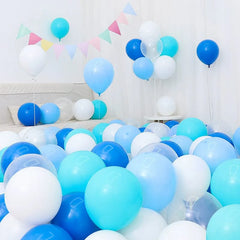 Six One Dark Blue and Light Blue Blue White Macaron Blue Balloon Birthday Graduation Kindergarten Scene Layout Decoration - SHOWLU FASHION STORE