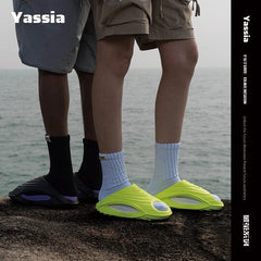 Slippers Men's Anti - skid Light Hole Shoes Men's Sports Casual Beach Slippers Breathable Shoes Men Sandals Simple and durable - SHOWLU FASHION STORE