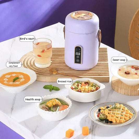 Smart Electric Stew Pot Portable Soup Insulation Bucket Rice Noodles Porridge Stew Skillet Cup Heater Boiler Lunch Box Office - SHOWLU FASHION STORE