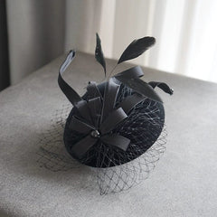 Socialite Mesh Black Headdress Female Cheongsam Billycock - SHOWLU FASHION STORE