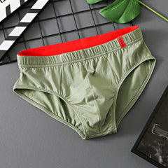 Solid Cotton Briefs Men's Convex Pouch Panties Youth Fasion Lingerie Low Rise Breathable Men's Comfortable Underwear Solid Color - SHOWLU FASHION STORE