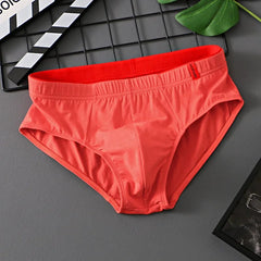 Solid Cotton Briefs Men's Convex Pouch Panties Youth Fasion Lingerie Low Rise Breathable Men's Comfortable Underwear Solid Color - SHOWLU FASHION STORE