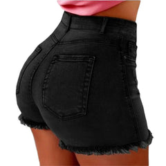 Solid Cotton Denim Shorts for Women Clothing 2024 Summer Street Style High Waist Sexy Jeans Female Casual Korean Y2K Crop Pants - SHOWLU FASHION STORE