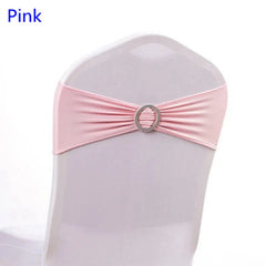 Spandex Chair Sash Wedding With Round Buckle Lycra Stretch For All Band Universal Birthday Party Show Decoraiton - SHOWLU FASHION STORE