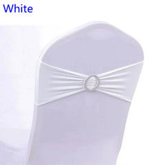 Spandex Chair Sash Wedding With Round Buckle Lycra Stretch For All Band Universal Birthday Party Show Decoraiton - SHOWLU FASHION STORE