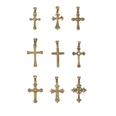 Stainless Steel Minimalist 18K Gold Variety Cross Pendant Bracelet Necklace Accessories Titanium Steel DIY Ornament Accessories - SHOWLU FASHION STORE