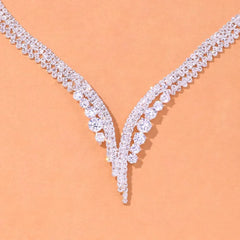 Stonefans Simple Round Crystal Necklace Sets Wedding for Women Bride Accessories Rhinestone Africa Jewelry Set Bridesmaid Gift - SHOWLU FASHION STORE