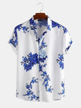 Stylish Plum Blossom Printed Shirt - SHOWLU FASHION STORE