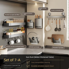 Suction Cup Punch - Free Wall Condiment Hook Rack - SHOWLU FASHION STORE