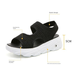 Summer Fairy Style Daddy Platform Shoes Thick Sole Sports Sandals - SHOWLU FASHION STORE