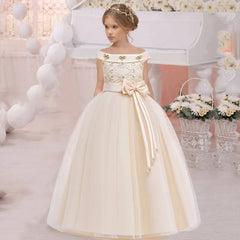 Summer Girl Party Dress White Bridesmaid Princess Dress Kids Dresses For Girls Clothes Children Wedding Dress 10 12 Years - SHOWLU FASHION STORE