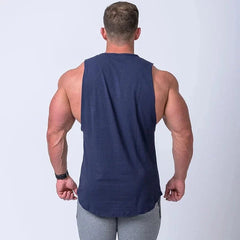 Summer Men's Fitness Clothing Men Tank Top Gym Sports Bodybuilding Sleeveless Shirt Garment Male Undershirt Casual Training Vest - SHOWLU FASHION STORE
