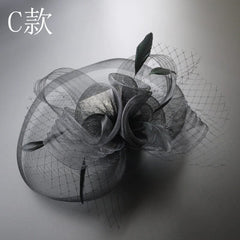 Summer Socialite Cheongsam Black Headdress Veil Women's Dress - SHOWLU FASHION STORE