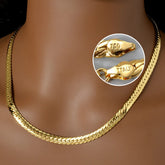 Sunny Jewelry Fashion New Copper Necklace Snake Chains Gold Plated High Quality For Women Man Italy 750 For Daily Wear Gift - SHOWLU FASHION STORE