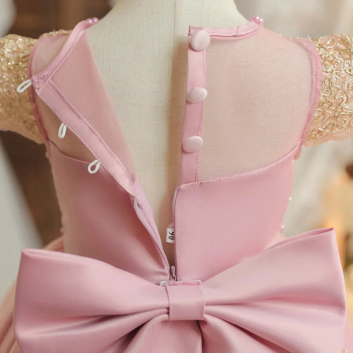 Toddler Baby 1st Birthday Baptism Beading Dress For Girls Princess Luxury Embroidery Costumes Kids Party Clothes Baby's Dresses - SHOWLU FASHION STORE