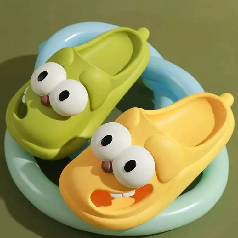 Tongue Kiss Slippers Big Eye Dog Slippers,Cute Funny Big Eye Dog Fun Cartoon Package Head Eva Slippers For Women - SHOWLU FASHION STORE