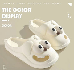 Tongue Kiss Slippers Big Eye Dog Slippers,Cute Funny Big Eye Dog Fun Cartoon Package Head Eva Slippers For Women - SHOWLU FASHION STORE