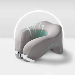 Travel Pillow U - Shape Pure Memory Foam Neck Pillow For Airplane Office Nap Cervical Pillows Flight Sleeping Head Neck Support - SHOWLU FASHION STORE