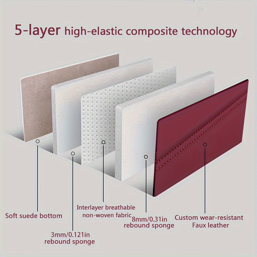 Universal Car Seat Cover Full Set Luxury Faux Leather Fashion Sport Design Waterproof 10mm High Elasticity Foam Adjustable Rear Bench Pad All - in - One Fit For Cars Trucks Suvs - SHOWLU FASHION STORE