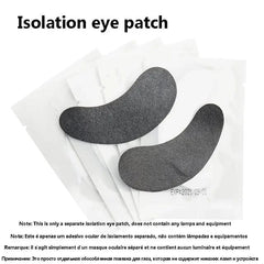 Two black textured isolation eye patches are displayed against a white background.