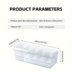 Versatile 5 - Compartment Chilled Serving Tray With Lid, Perfect For Parties, Ice Cooled Sections For Fresh Fruit, Snacks, And Salads - SHOWLU FASHION STORE