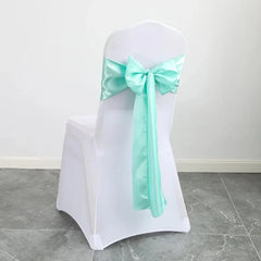 Wedding Decoration Satin Chair Sash Colour Design Bow Tie For Birthday Party Festival Hotel Show Shiny Look Luxury Dining Room - SHOWLU FASHION STORE