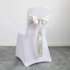 Wedding Decoration Satin Chair Sash Colour Design Bow Tie For Birthday Party Festival Hotel Show Shiny Look Luxury Dining Room - SHOWLU FASHION STORE
